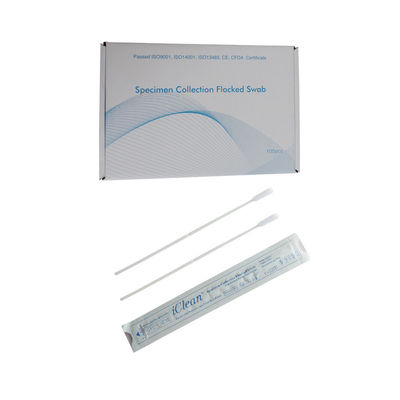 Klb টেস্ট / স্যাম্পলিং ইকলিয়ান swabs জন্য ডিসপোজেবল নাইলন ফাইবার মৌখিক নাক গলা swab